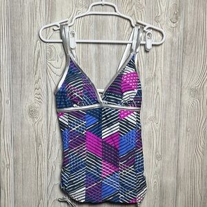 Geometric Patterned tankini Swim Size Small